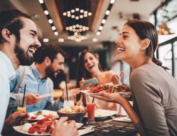 friends out to dinner