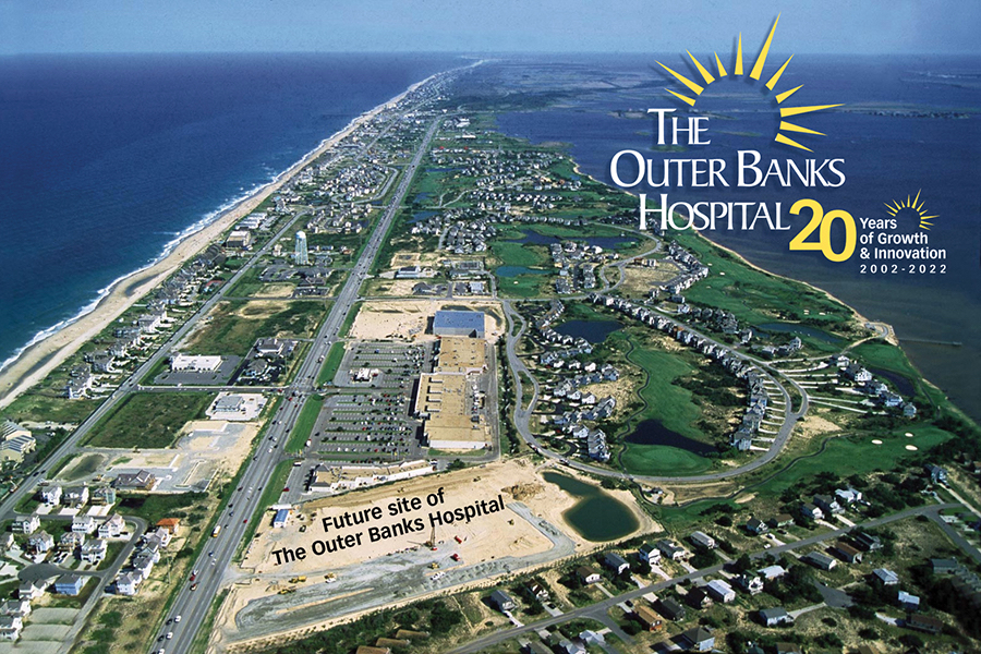 Aerial view of site where Outer Banks Hospital would be built as construction begins. Aerial view of site where Outer Banks Hospital would be built as construction begins.